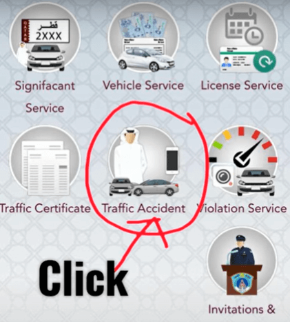 Traffic violation checking process with Metrash 2 app