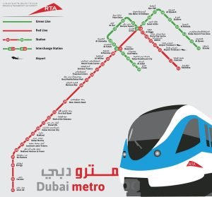 metro map dubai